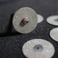 5 sztuk laboratorium dentystyczne tarcze diamentowe dwustronne grit tarcza tnąca narzędzie średnica 22mm grubość 0.25mm z 1 trzpieniami 4